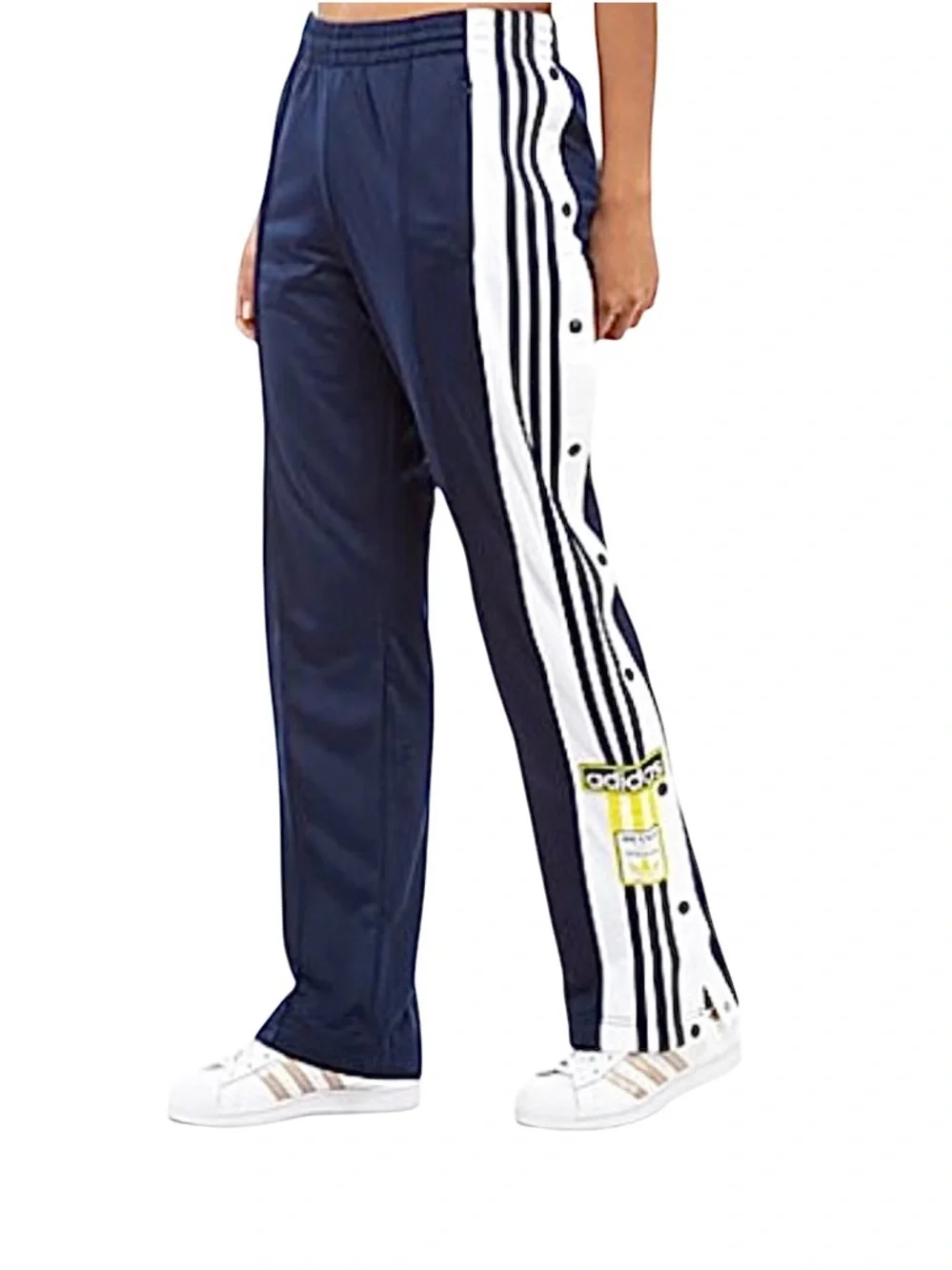 Adidas Originals Adibreak Track Pants Navy & White Stripe Sz M - Picture 2 of 11